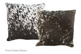 Salt and Pepper Black Cowhide Pillow 16x16 #A52377 by Hudson Hides