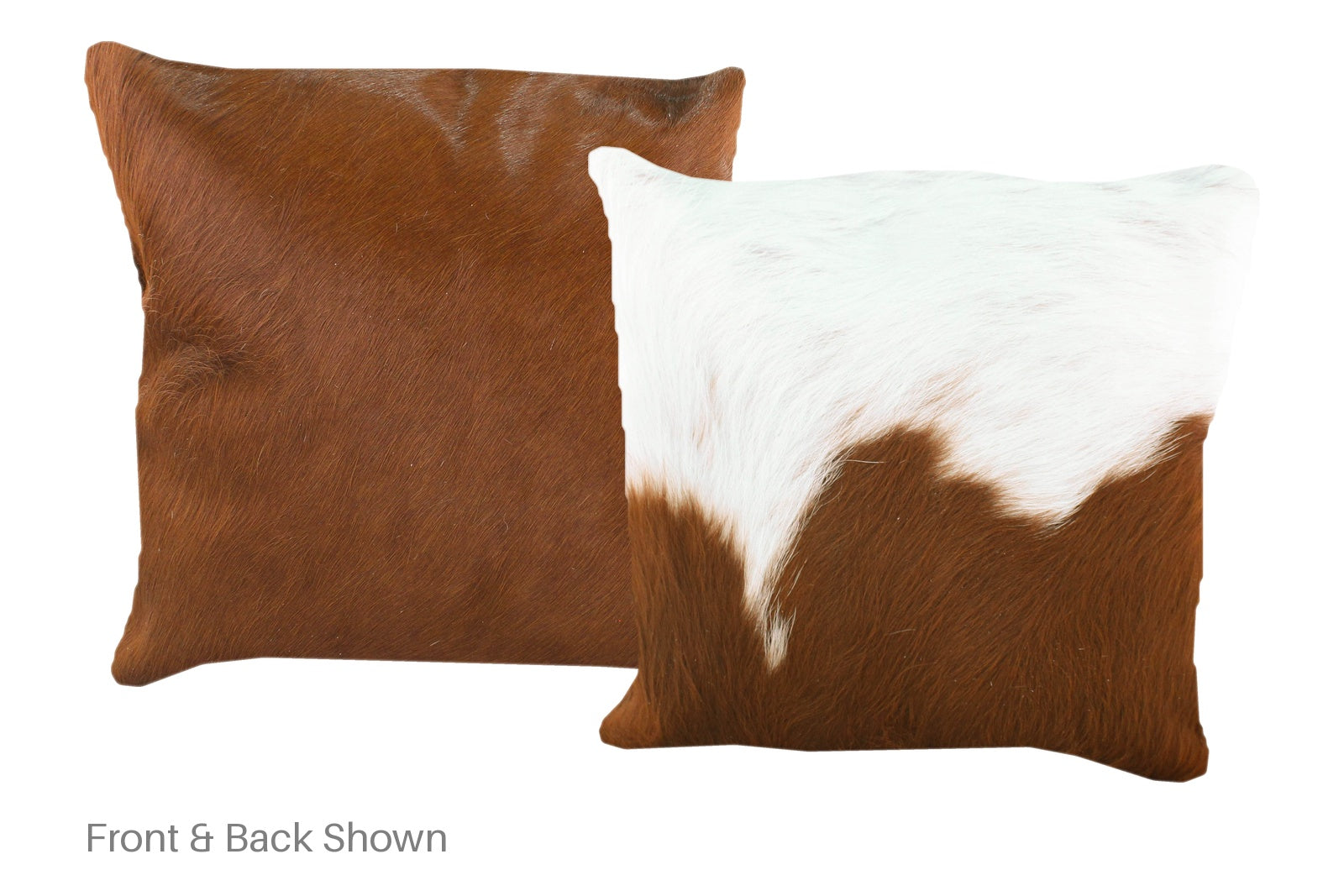 Brown and White Cowhide Pillow #A52379