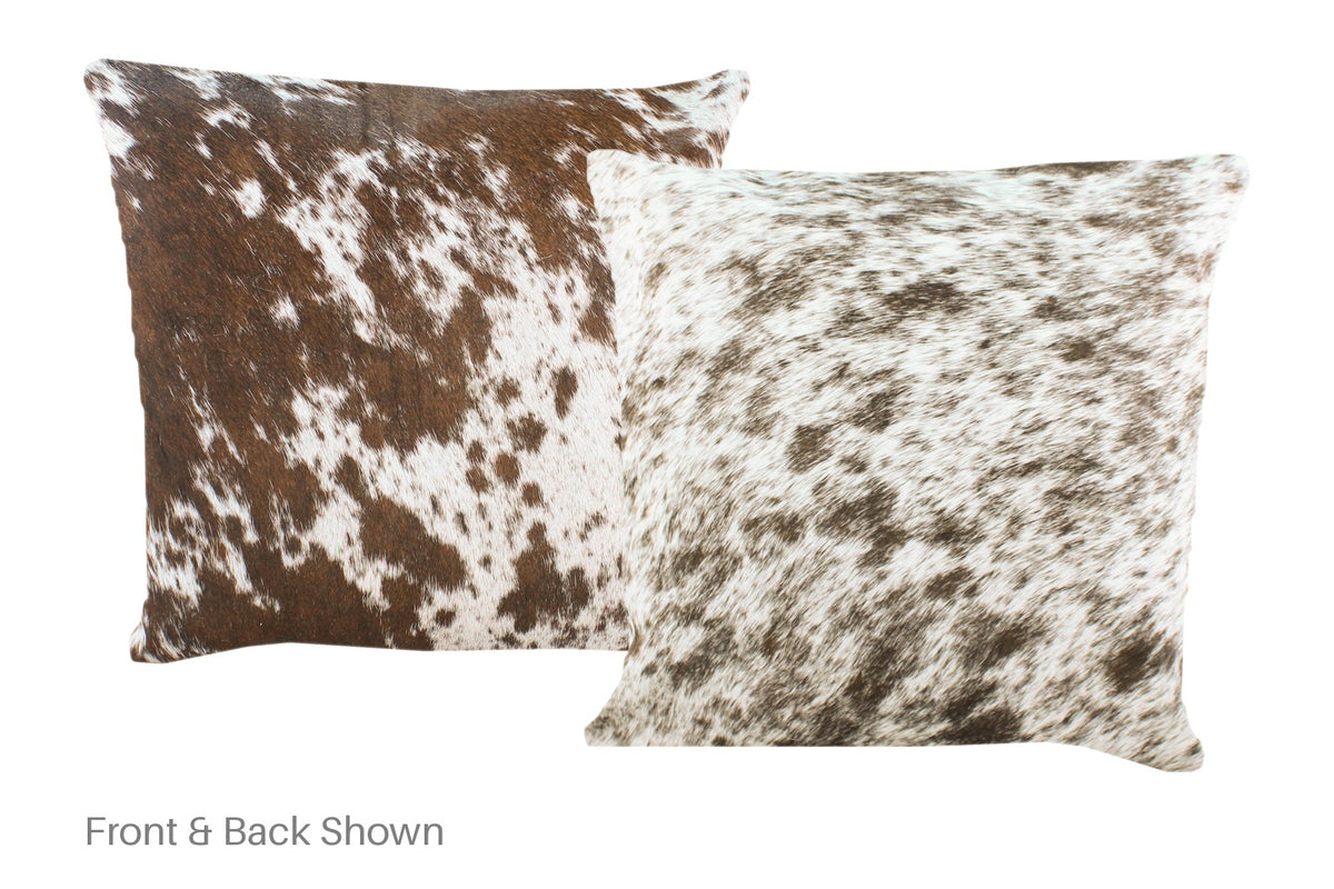 Salt and Pepper Brown Cowhide Pillow #A52380