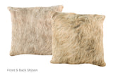 Beige Cowhide Pillow 16x16 #A52382 by Hudson Hides