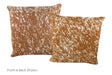 Salt and Pepper Brown Cowhide Pillow 16x16 #A52384 by Hudson Hides