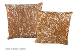 Salt and Pepper Brown Cowhide Pillow 16x16 #A52384 by Hudson Hides