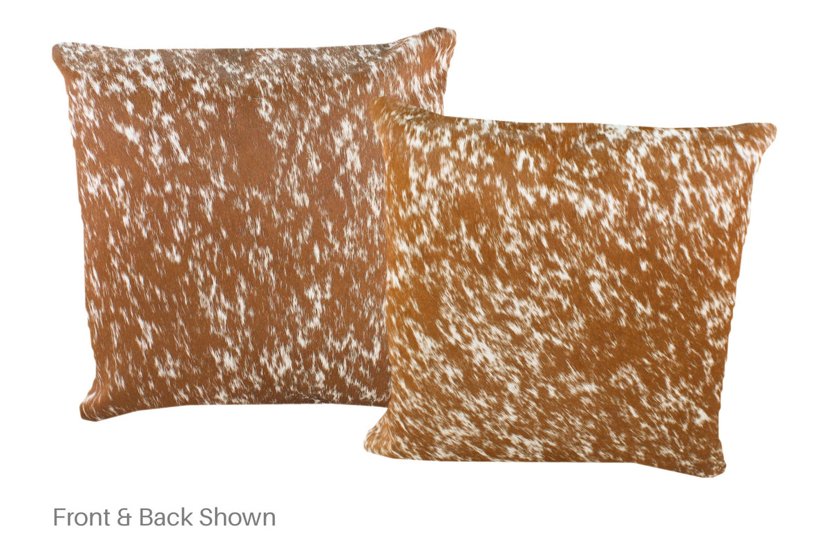 Salt and Pepper Brown Cowhide Pillow #A52384