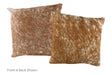 Salt and Pepper Brown Cowhide Pillow 16x16 #A52385 by Hudson Hides