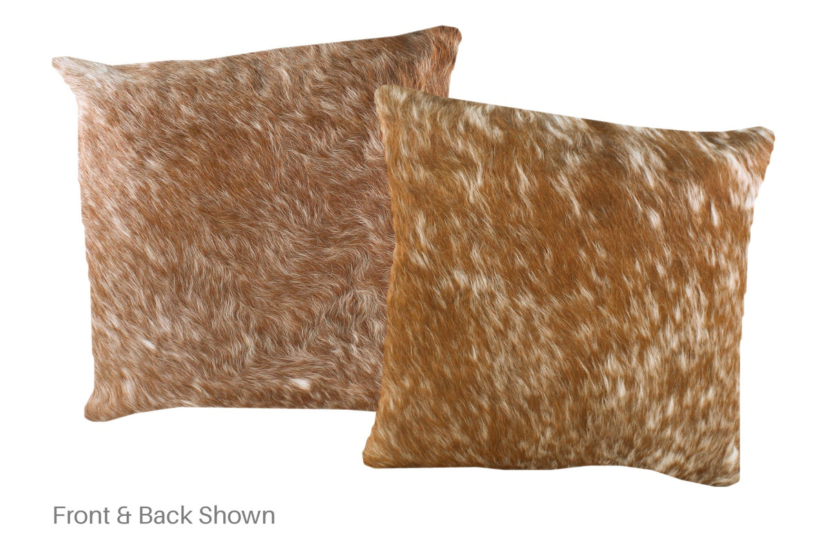 Salt and Pepper Brown Cowhide Pillow #A52385