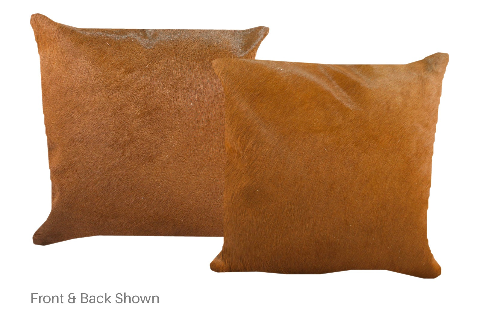 Solid Brown Cowhide Pillow #A52386