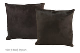 Solid Black Cowhide Pillow 16x16 #A52388 by Hudson Hides