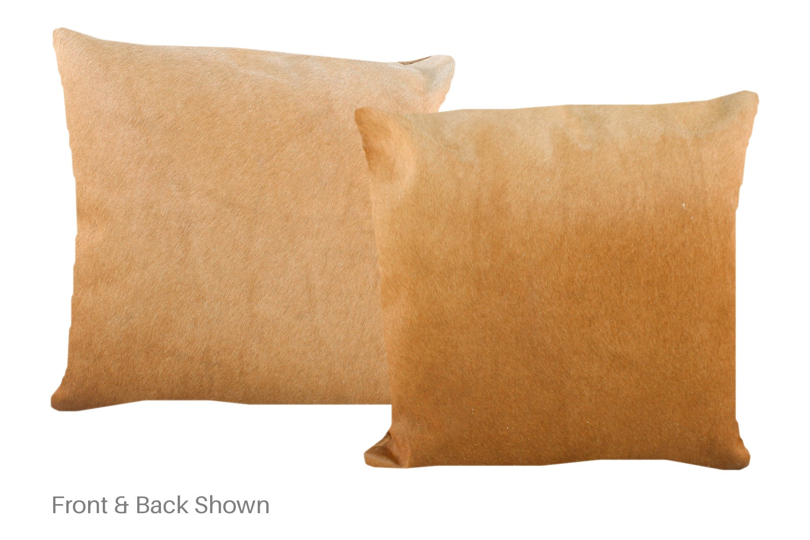 Solid Brown Cowhide Pillow #A52389