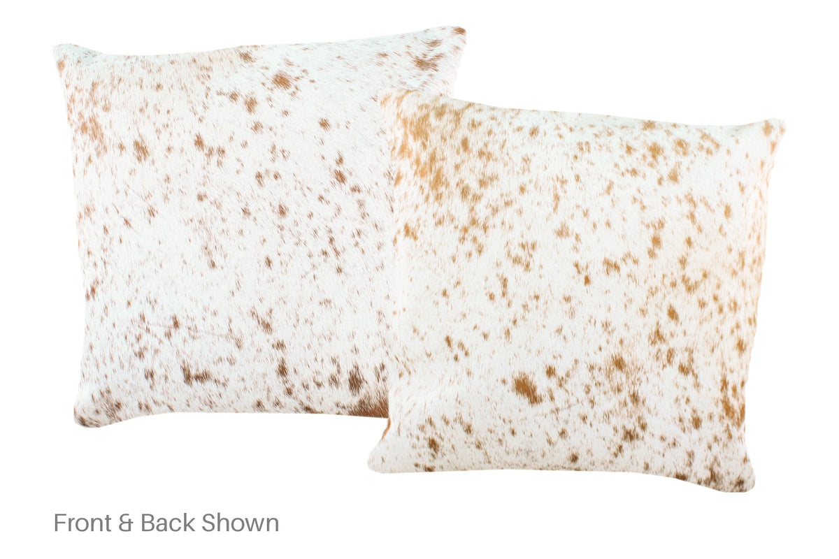 Salt and Pepper Brown Cowhide Pillow #A52391