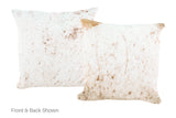 Salt and Pepper Brown Cowhide Pillow 16x16 #A52392 by Hudson Hides