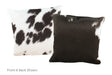 Black and White Cowhide Pillow 16x16 #A52396 by Hudson Hides