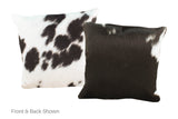 Black and White Cowhide Pillow 16x16 #A52396 by Hudson Hides