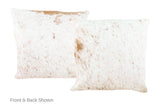 Salt and Pepper Brown Cowhide Pillow 16x16 #A52397 by Hudson Hides