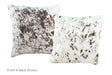 Salt and Pepper Black Cowhide Pillow 16x16 #A52399 by Hudson Hides