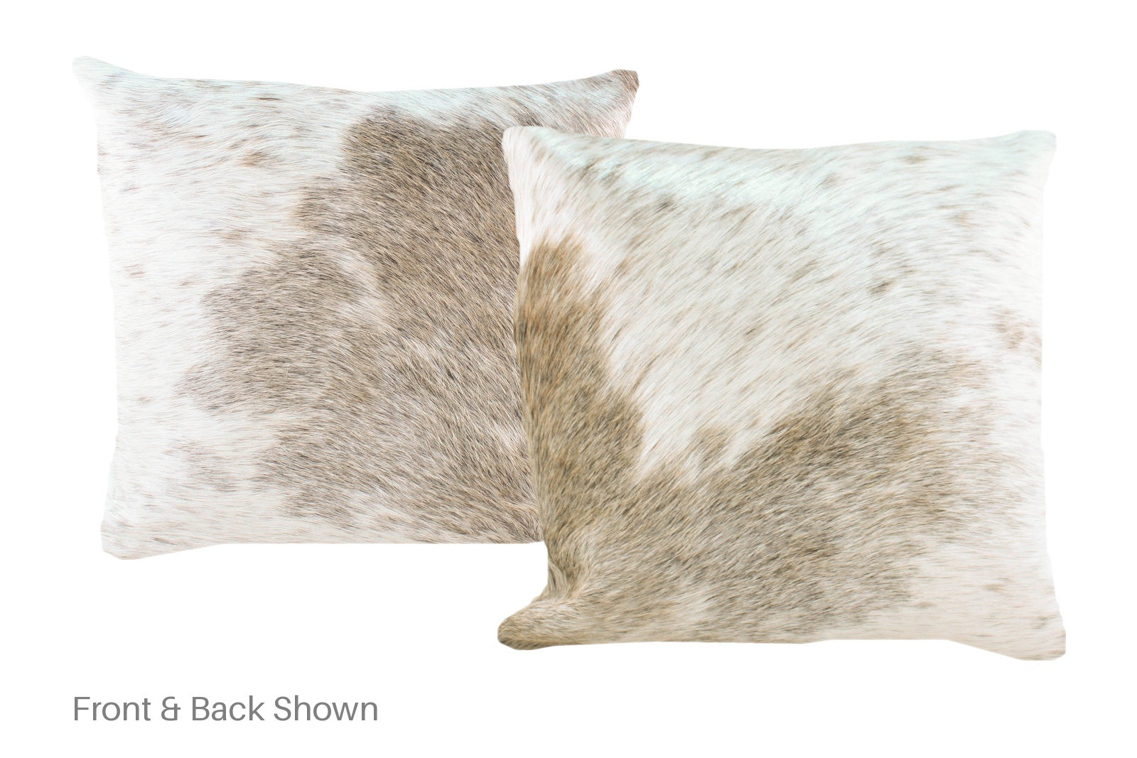 Grey with Beige Cowhide Pillow #A52400