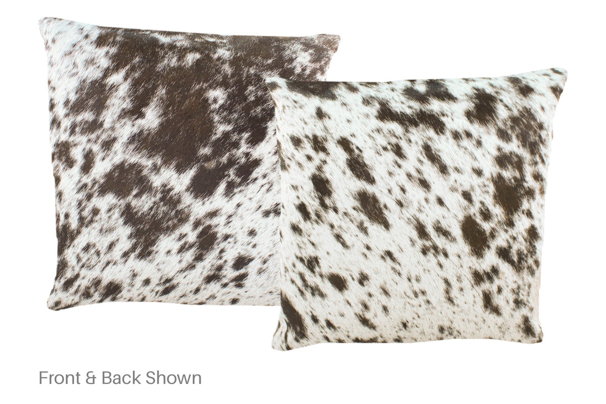 Salt and Pepper Black Cowhide Pillow #A52401