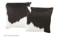 Black and White Cowhide Pillow 16x16 #A52415 by Hudson Hides