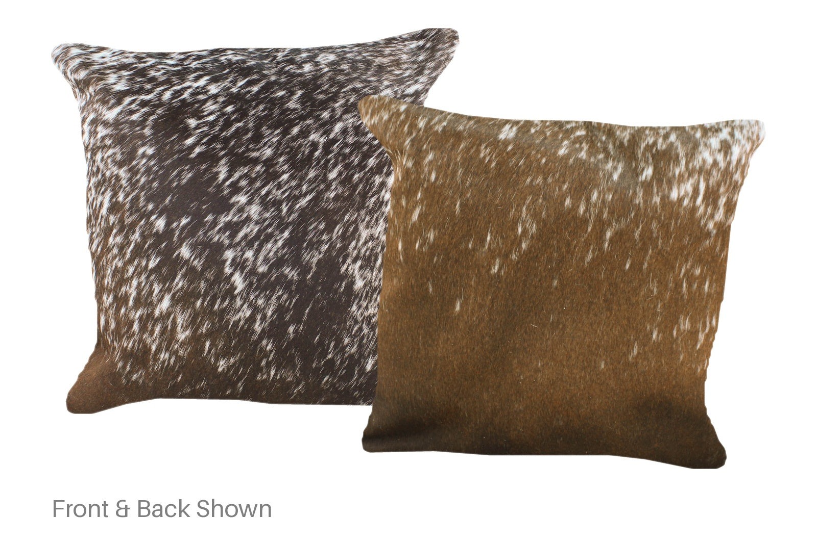 Salt and Pepper Brown Cowhide Pillow #A52425