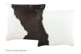 Black and White Cowhide Pillow 16x16 #A52430 by Hudson Hides