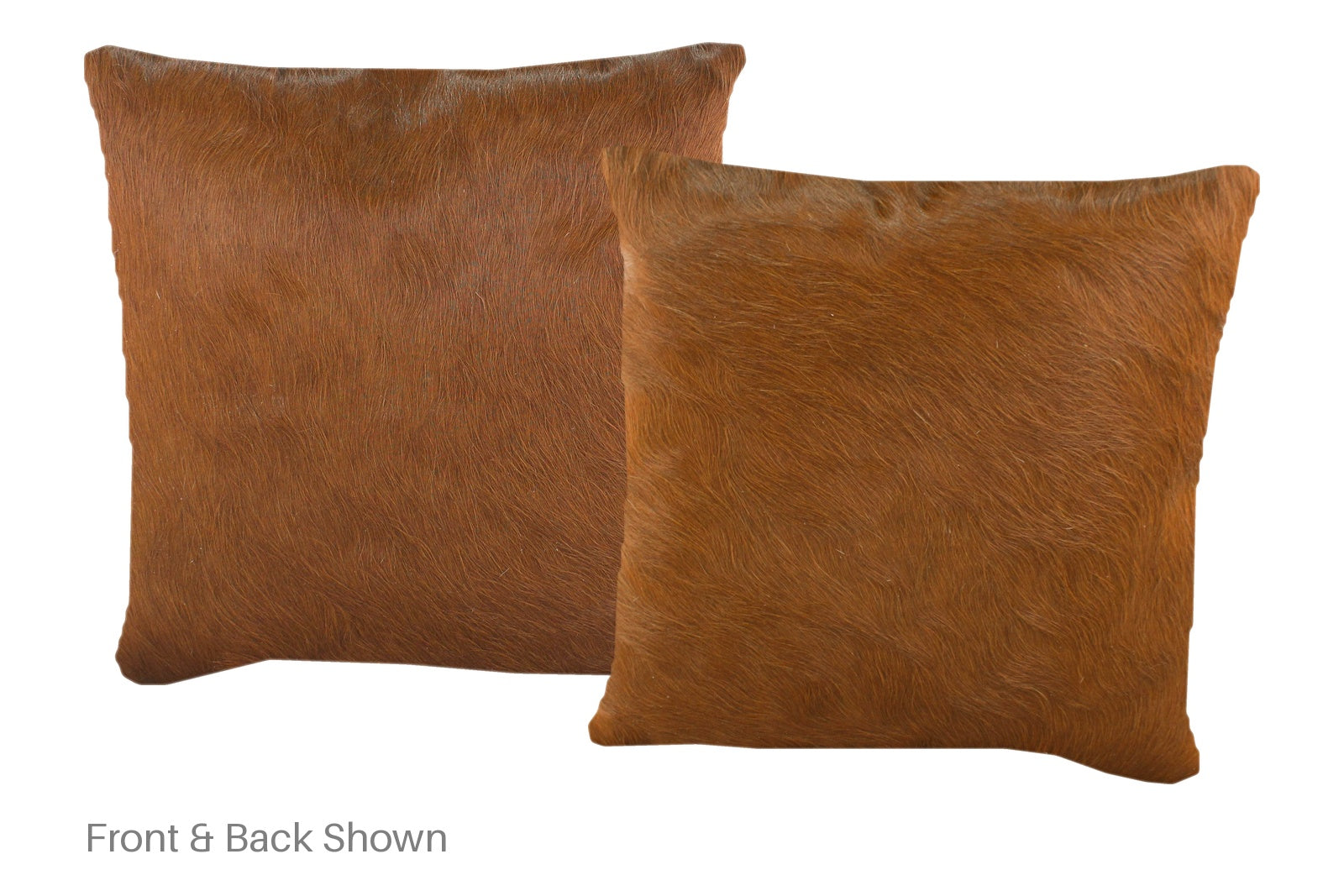 Solid Brown Cowhide Pillow #A52432