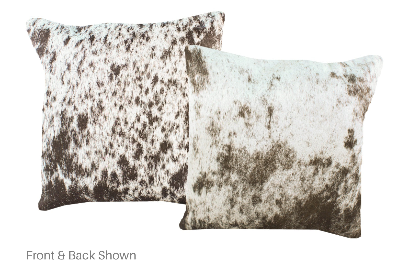 Salt and Pepper Black Cowhide Pillow #A52434