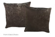 Solid Black Cowhide Pillow 16x16 #A52436 by Hudson Hides