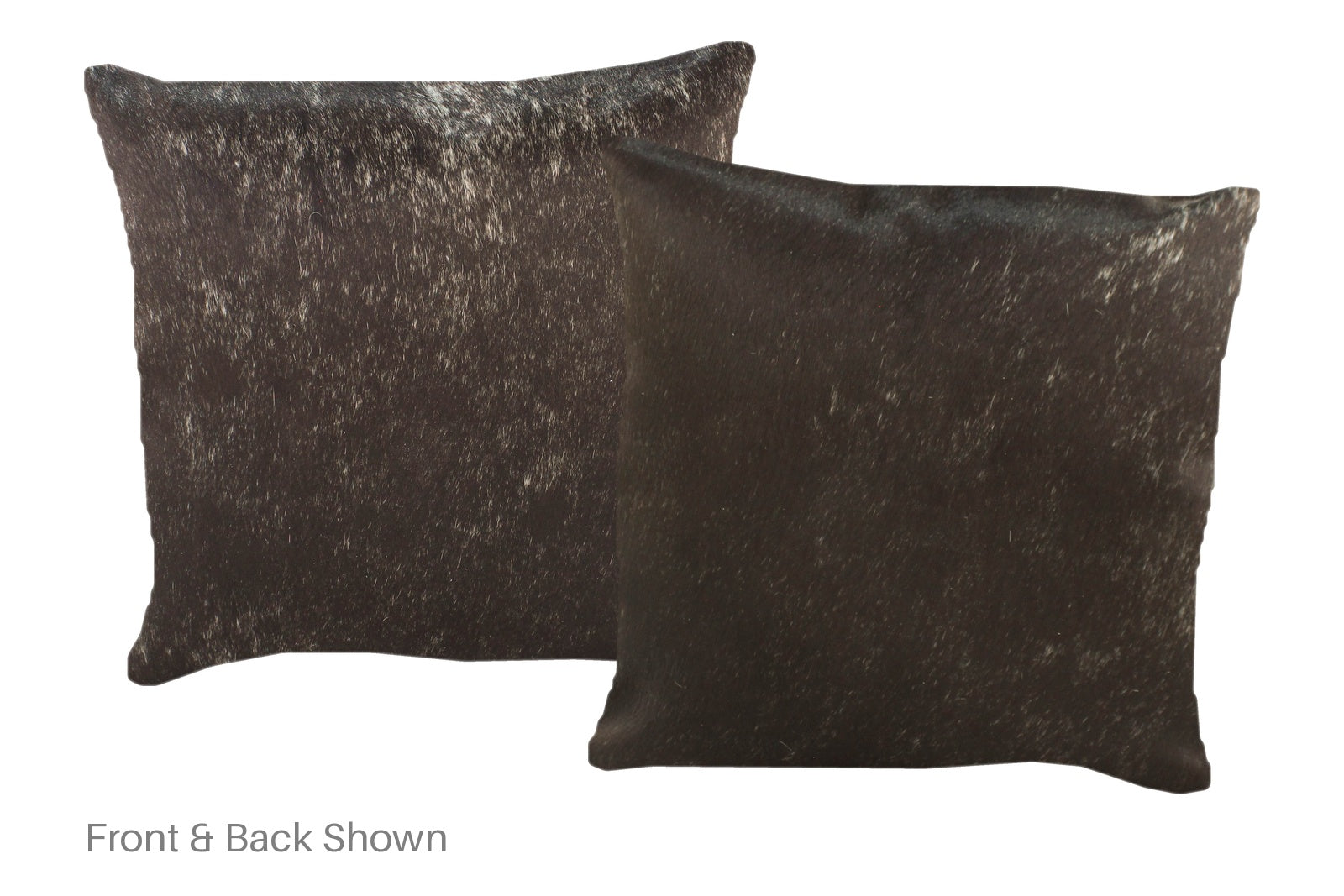Solid Black Cowhide Pillow #A52436
