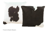 Black and White Cowhide Pillow 16x16 #A52437 by Hudson Hides