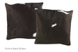 Black and White Cowhide Pillow 16x16 #A52449 by Hudson Hides