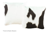 Black and White Cowhide Pillow 16x16 #A52452 by Hudson Hides