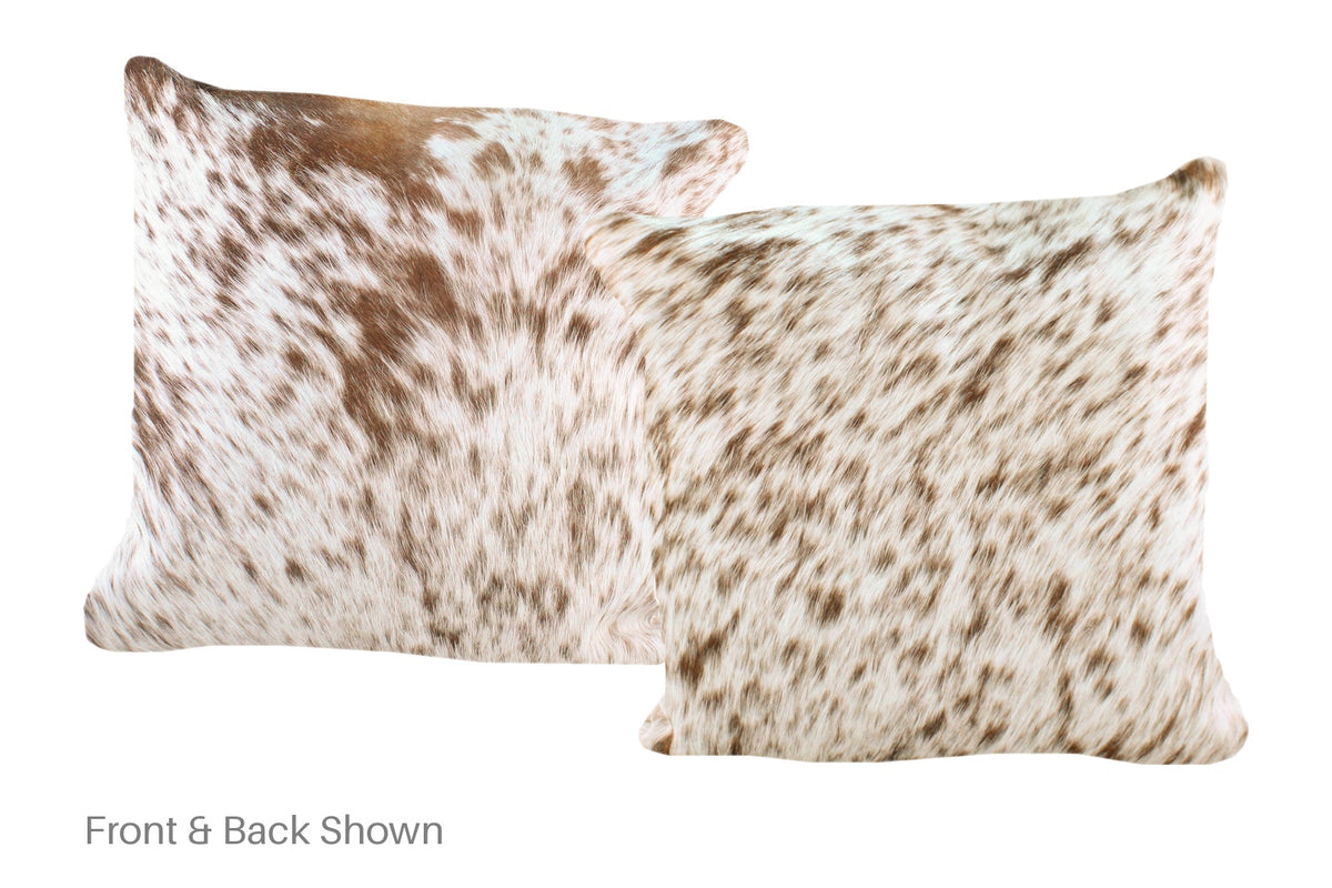 Salt and Pepper Brown Cowhide Pillow #A52453