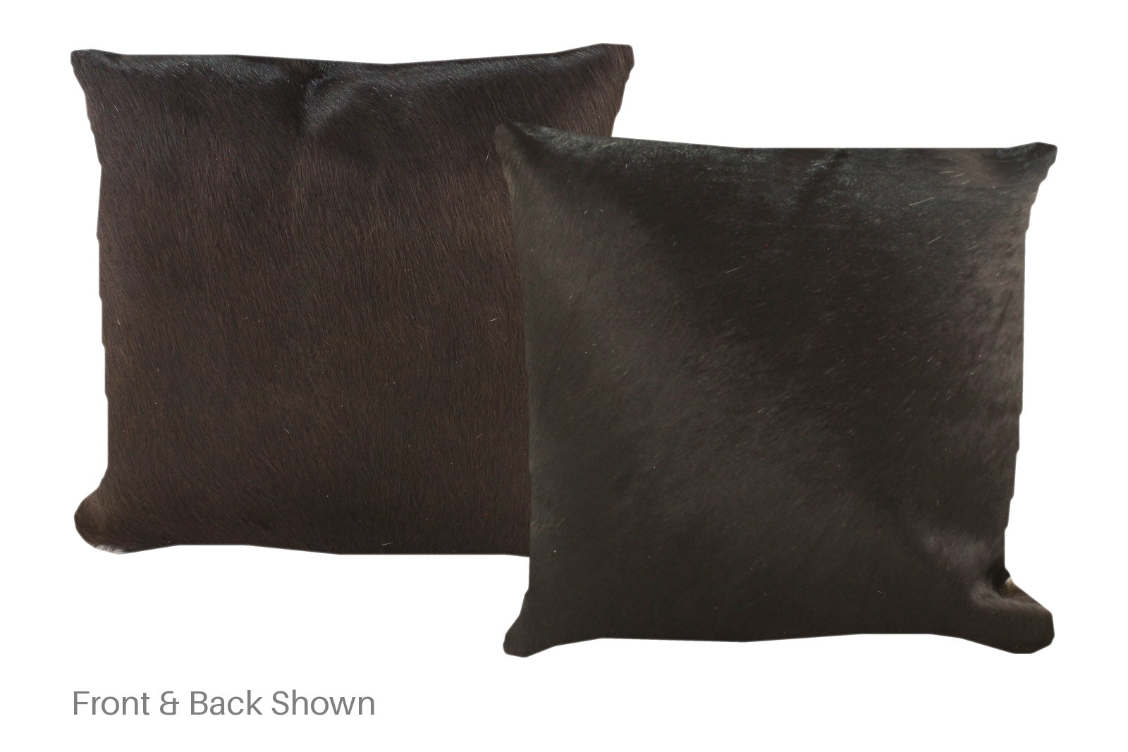Solid Black Cowhide Pillow #A52455