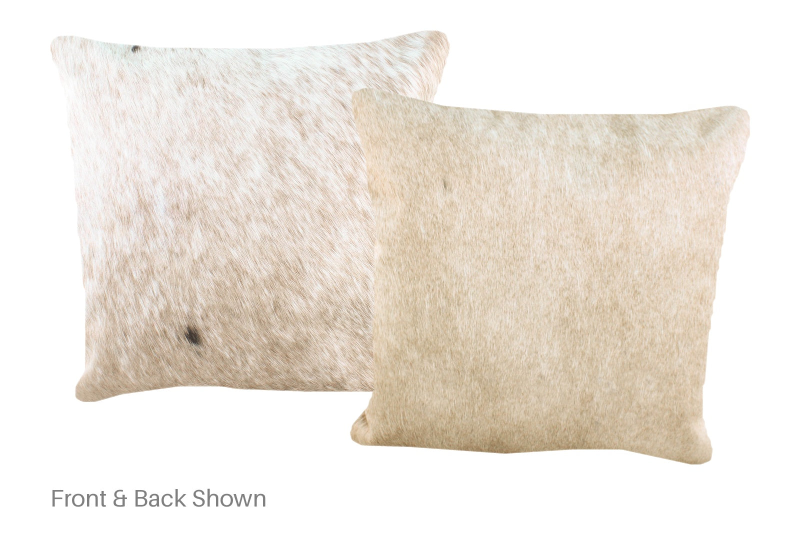 Grey with Beige Cowhide Pillow #A52466