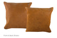 Solid Brown Cowhide Pillow 16x16 #A52468 by Hudson Hides