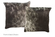 Salt and Pepper Black Cowhide Pillow 16x16 #A52470 by Hudson Hides