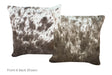 Salt and Pepper Black Cowhide Pillow 16x16 #A52472 by Hudson Hides