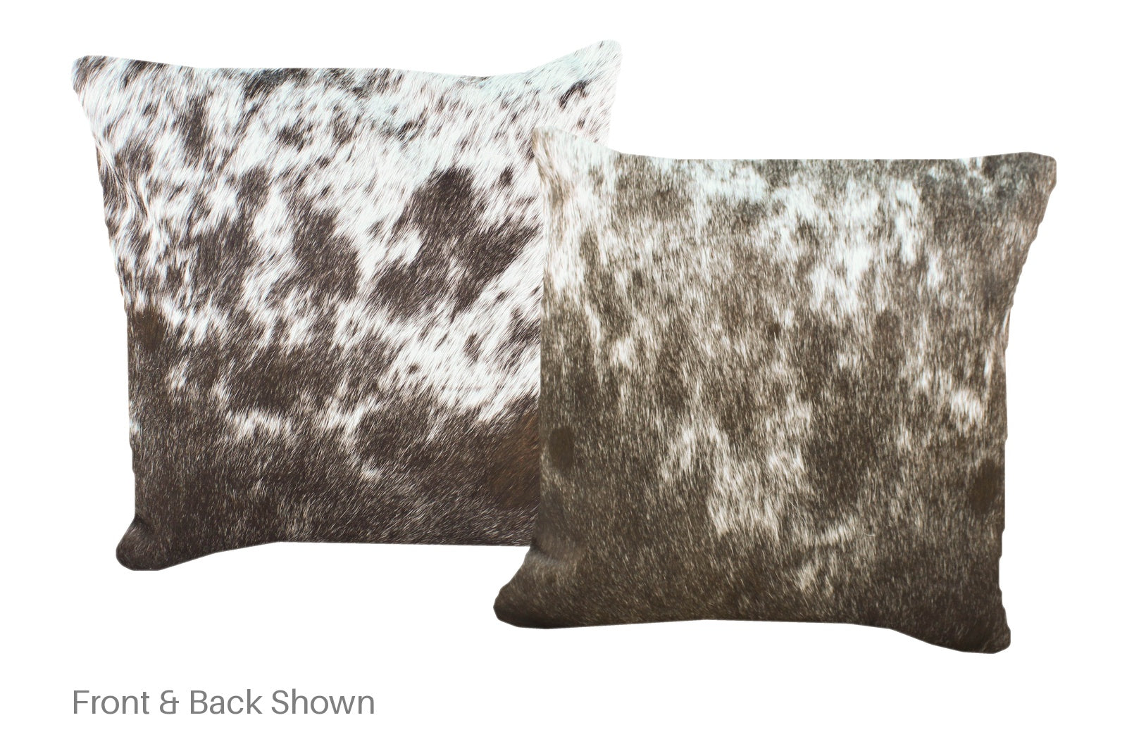 Salt and Pepper Black Cowhide Pillow #A52472