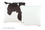 Black and White Cowhide Pillow 16x16 #A52476 by Hudson Hides