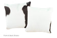 Black and White Cowhide Pillow 16x16 #A52477 by Hudson Hides