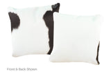 Black and White Cowhide Pillow 16x16 #A52477 by Hudson Hides