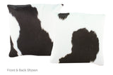Black and White Cowhide Pillow 16x16 #A52478 by Hudson Hides