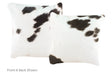 Black and White Cowhide Pillow 16x16 #A52479 by Hudson Hides