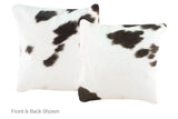Black and White Cowhide Pillow 16x16 #A52479 by Hudson Hides