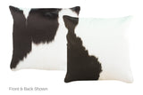 Black and White Cowhide Pillow 16x16 #A52480 by Hudson Hides