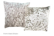 Salt and Pepper Black Cowhide Pillow 16x16 #A52483 by Hudson Hides
