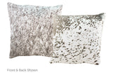 Salt and Pepper Black Cowhide Pillow 16x16 #A52483 by Hudson Hides