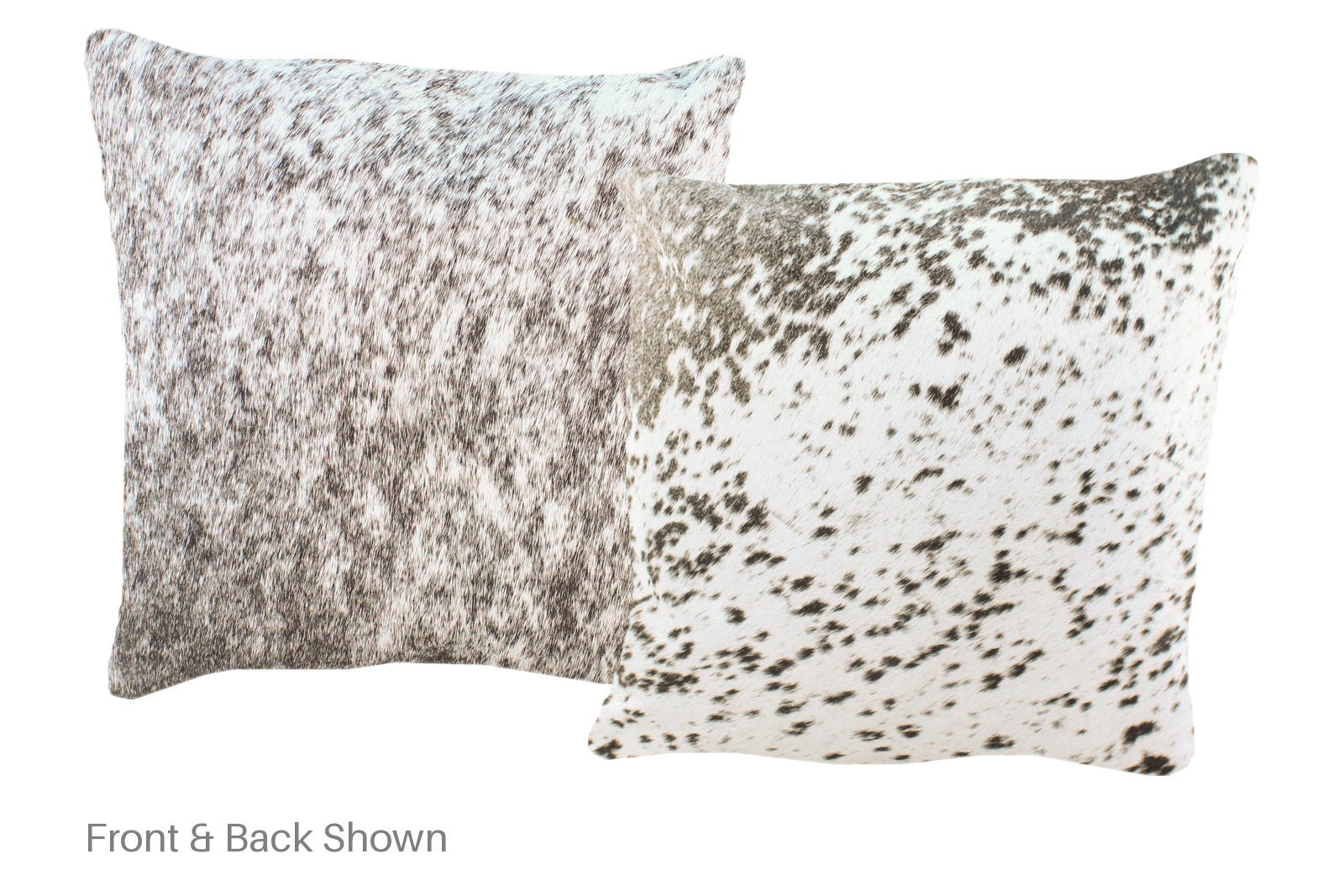 Salt and Pepper Black Cowhide Pillow #A52483