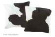 Black and White Cowhide Pillow 16x16 #A52485 by Hudson Hides