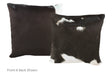 Black and White Cowhide Pillow 16x16 #A52487 by Hudson Hides