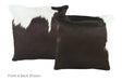 Black and White Cowhide Pillow 16x16 #A52490 by Hudson Hides